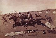 Frederick Remington Oil undated Geronimo Fleeing from camp USA oil painting artist
